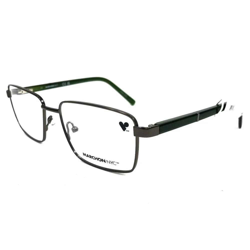 Marchon NYC Eyeglasses Frames M-2025 070 Matte Gunmetal Gray Rectangle 53-16-140